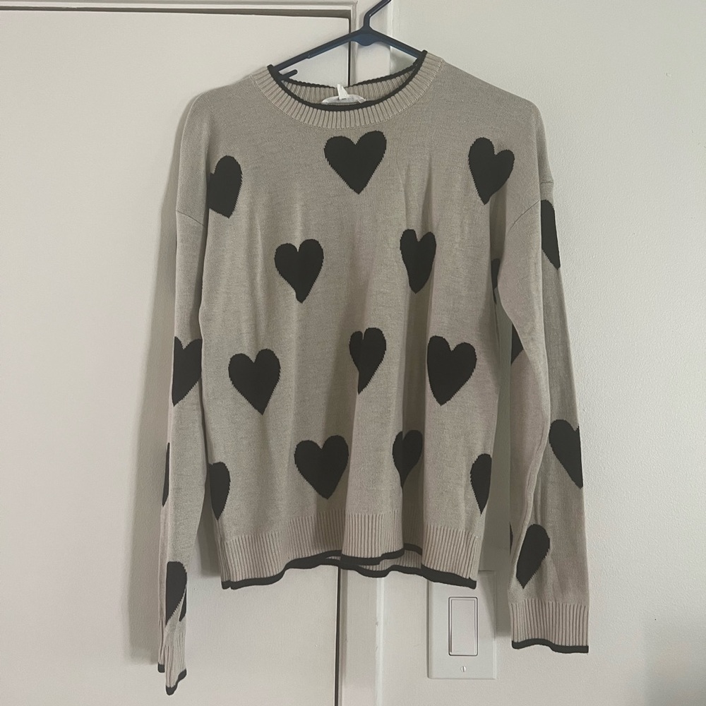 Splendid - crewneck heart print sweater